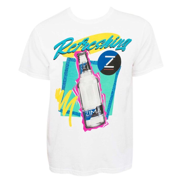 Zima Men’s White Retro Logo T-Shirt