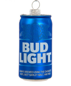 Bud Light Can Glass Ornament