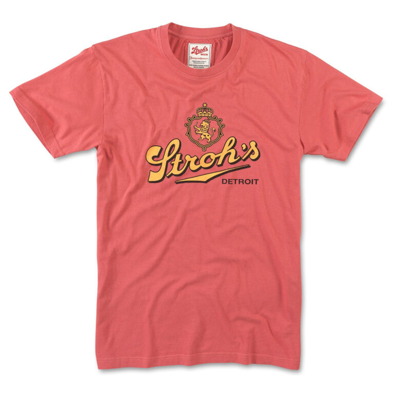 Stroh’s Beer Detroit Retro Logo w/ Crest Brass Tacks T-Shirt