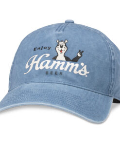 Hamm's Beer Classic Sascha Bear w/ Logo Washed Style Adjustable Hat