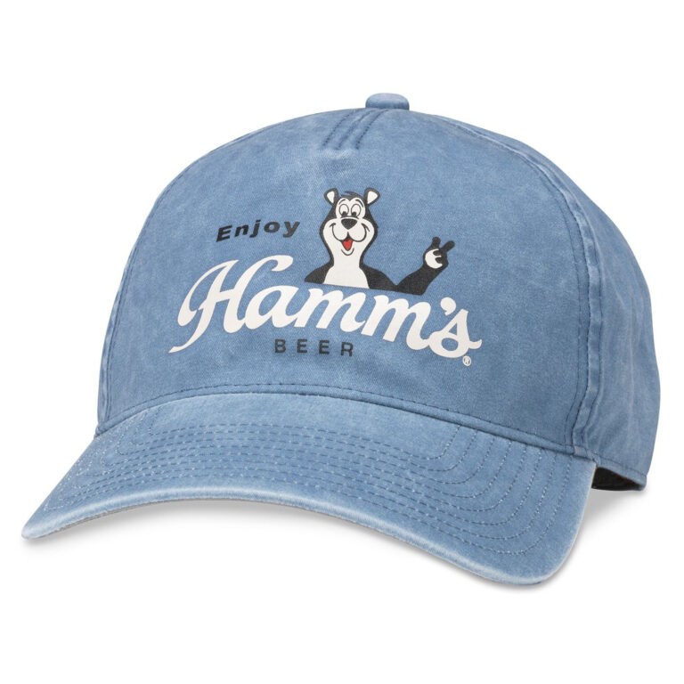 Hamm’s Beer Classic Sascha Bear w/ Logo Washed Style Adjustable Hat
