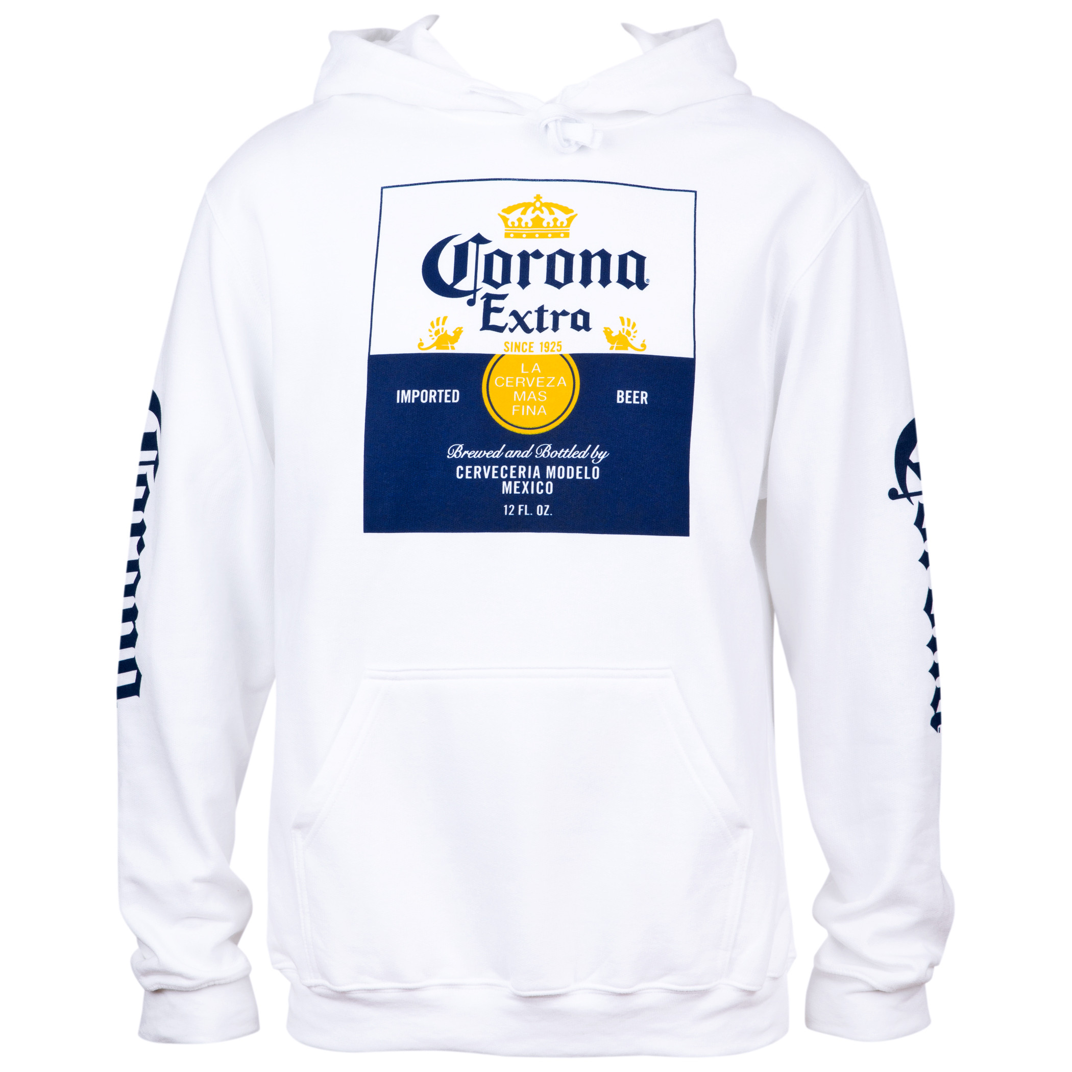Corona Extra Label Logo Hoodie with Sleeve Prints
