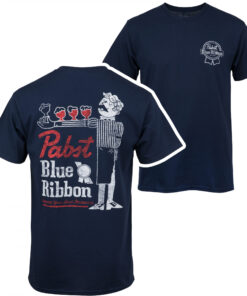 Pabst Blue Ribbon Support Bartenders Front and Back Print T-Shirt