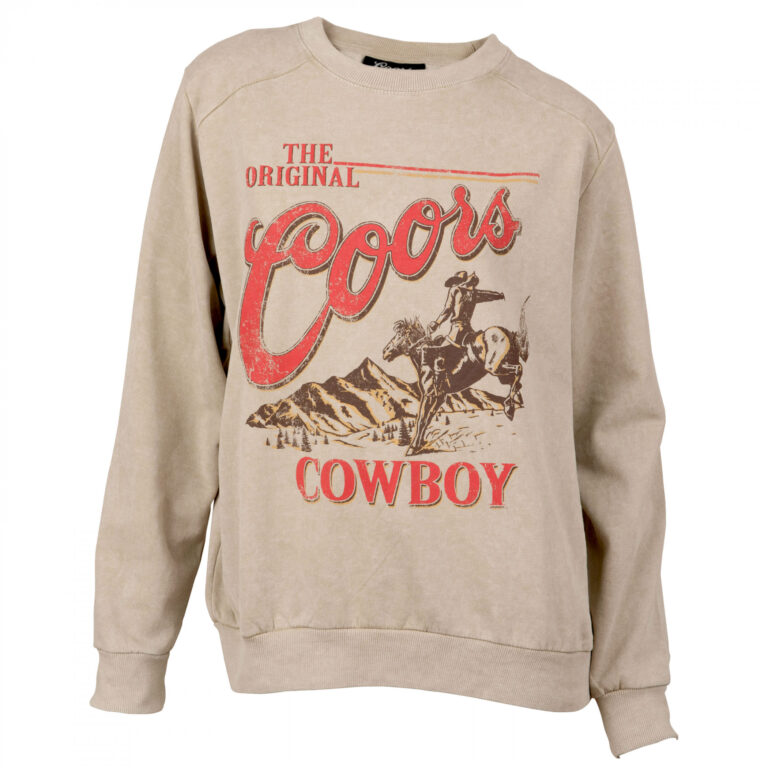 Coors The Original Cowboy Mineral Wash Women’s Crew Sweatshirt