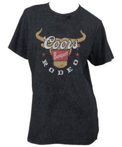 Coors Banquet Rodeo Long Horns Logo Distressed Women's T-Shirt