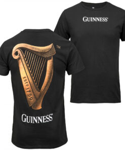 Guinness Harp Logo Front and Back Print T-Shirt