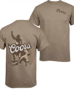 Coors Banquet Rodeo Bull Rider Front and Back Print T-Shirt