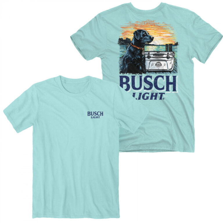 Busch Light Man’s Best Friend Front and Back Print T-Shirt