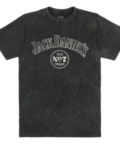 Jack Daniel's Old No.7 Mineral Wash Front and Back Print T-Shirt