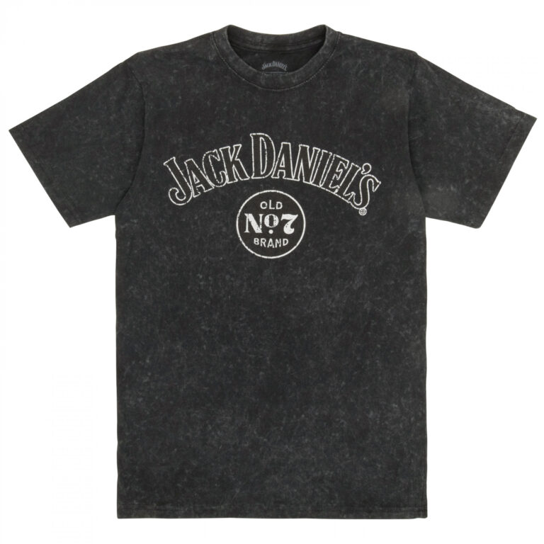 Jack Daniel’s Old No.7 Mineral Wash Front and Back Print T-Shirt