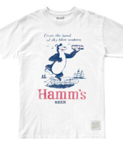 Hamm's Beer From The Land of Land of Sky Blue Waters Bear T-Shirt