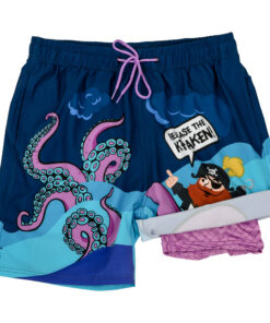 Release The Kraken! 6" Inseam Lined Swim Trunks