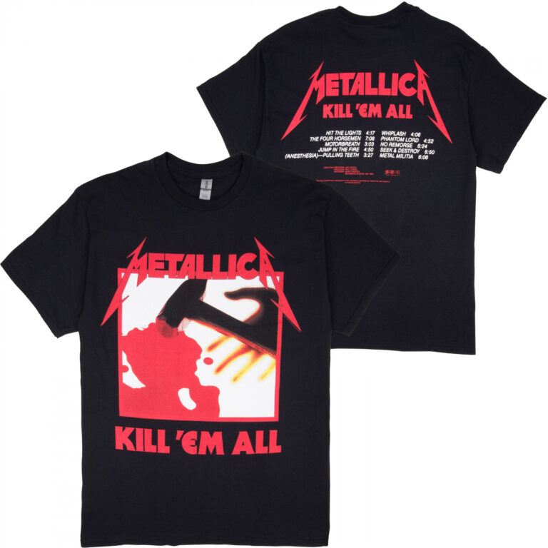 Metallica Kill ‘Em All Album Cover & Tracks T-Shirt