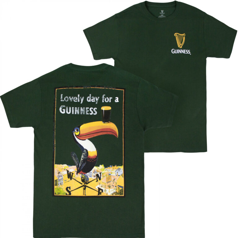 Guinness – Lovely Day for a Guinness Toucan Front and Back T-Shirt
