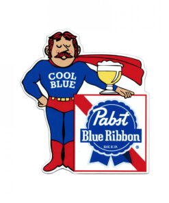 Pabst Blue Ribbon Cool Blue 70's Magnet