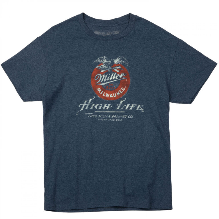 Miller High Life Fred Miller Brewing CO. Distressed Logo T-Shirt