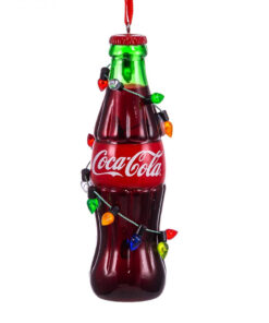 Coca-Cola Bottle With Colorful Lights Holiday Ornament