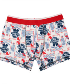 Pabst Blue Ribbon Label All Over Print Men's Underwear Boxer Briefs