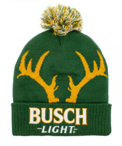Busch Light Hunting Antlers Beanie with Pom