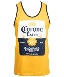 Corona Extra Classic Label Design Gold Ringer Tank