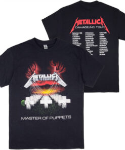 Metallica Master Of Puppets Tour '86 Album Cover & Tracks T-Shirt