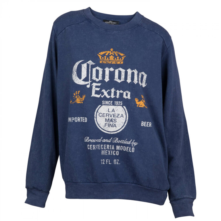 Corona Extra Label Women’s Mineral Wash Crew Neck Fleece